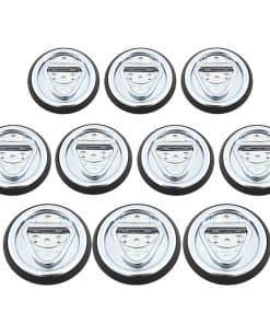 10 Anillos en D de Montaje Superficial para Cuerdas de 1/4