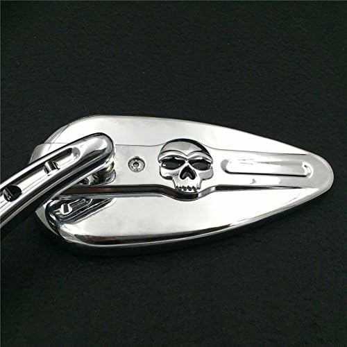 Espejos laterales de cráneo cromados XKMT compatibles con - Imagen 6