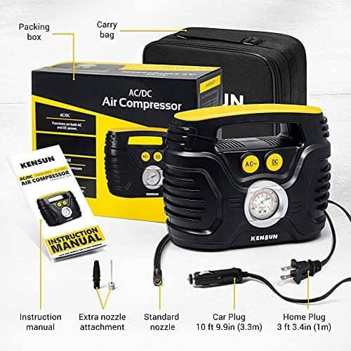 Compresor de Aire Portátil Kensun para Coche 12V DC y Hogar - Imagen 8