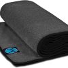 Toalla de Yoga de Microfibra Antideslizante -Gray Towel/Blac