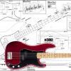 Fender Precision Bass 4 String - Plano a Escala Completa