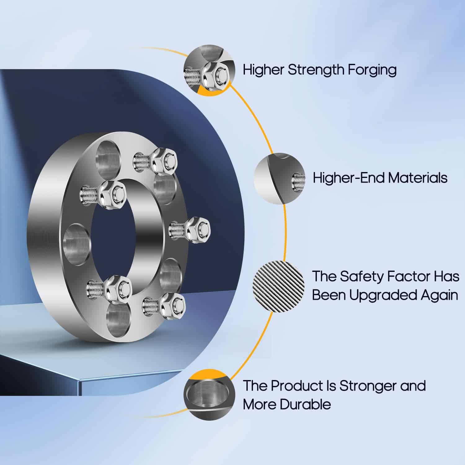 Adaptadores de Rueda OCPTY 5 Lug 5x4.75 a 5x4.5 1.25" - Imagen 5