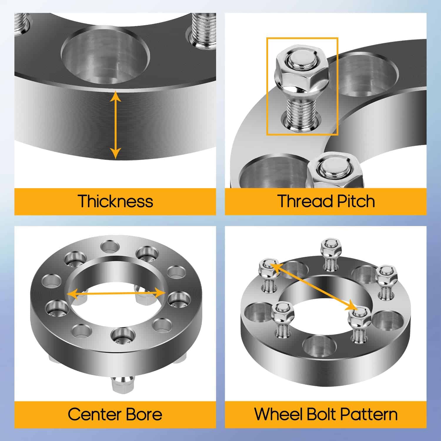 Adaptadores de Rueda OCPTY 5 Lug 5x4.75 a 5x4.5 1.25" - Imagen 4