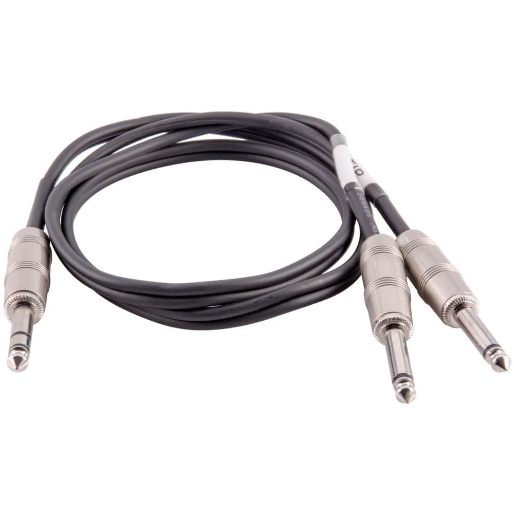 Cable Divisor Y Seismic Audio de 3 Pies TRS Macho a Dual