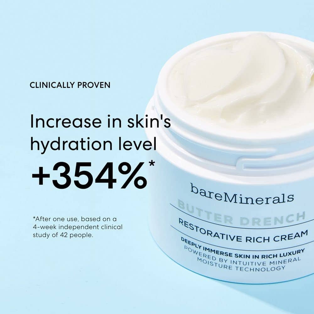 Crema Facial Restauradora Rica bareMinerals Butter Drench, - Imagen 3