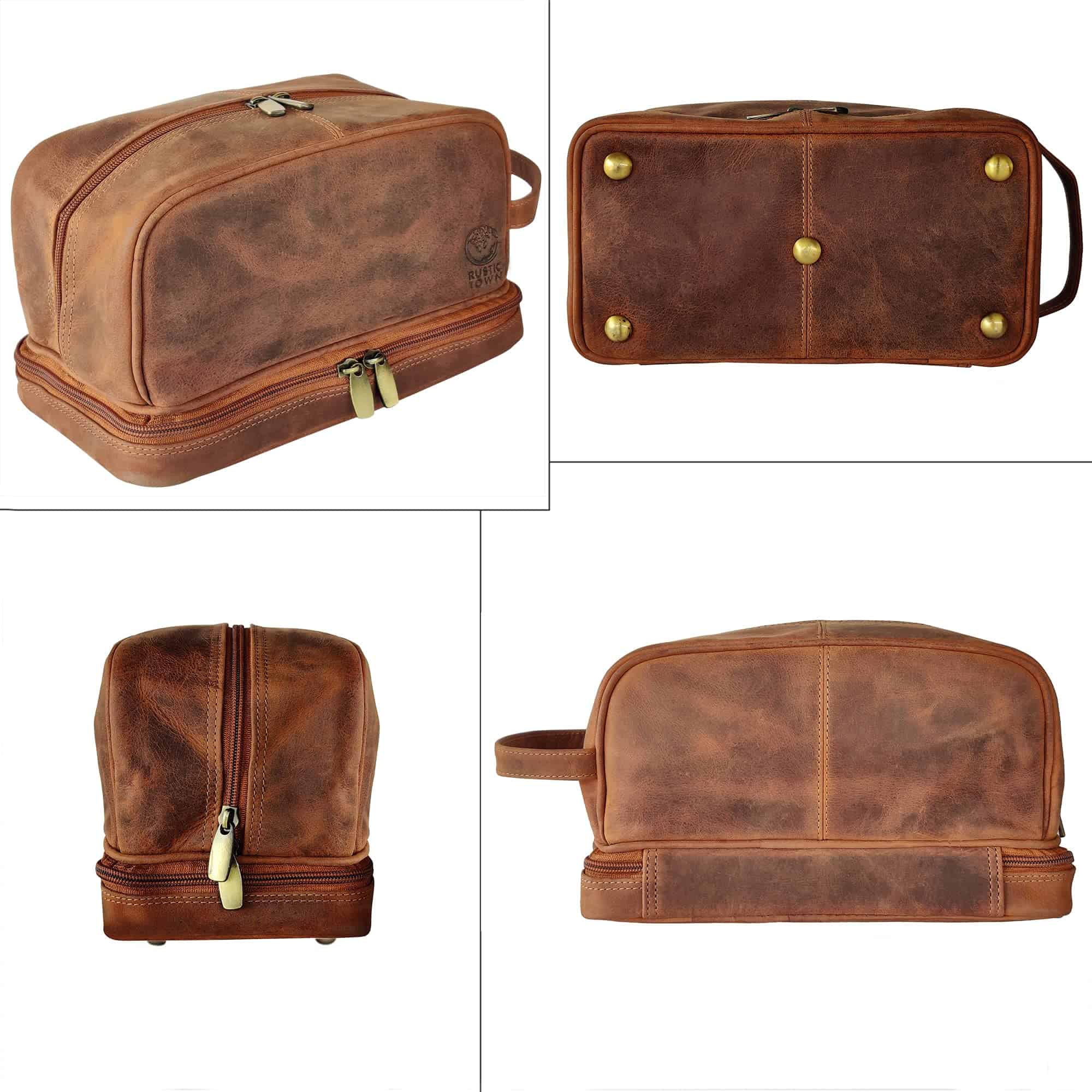 Bolso de viaje de cuero genuino para cosméticos - - Imagen 7