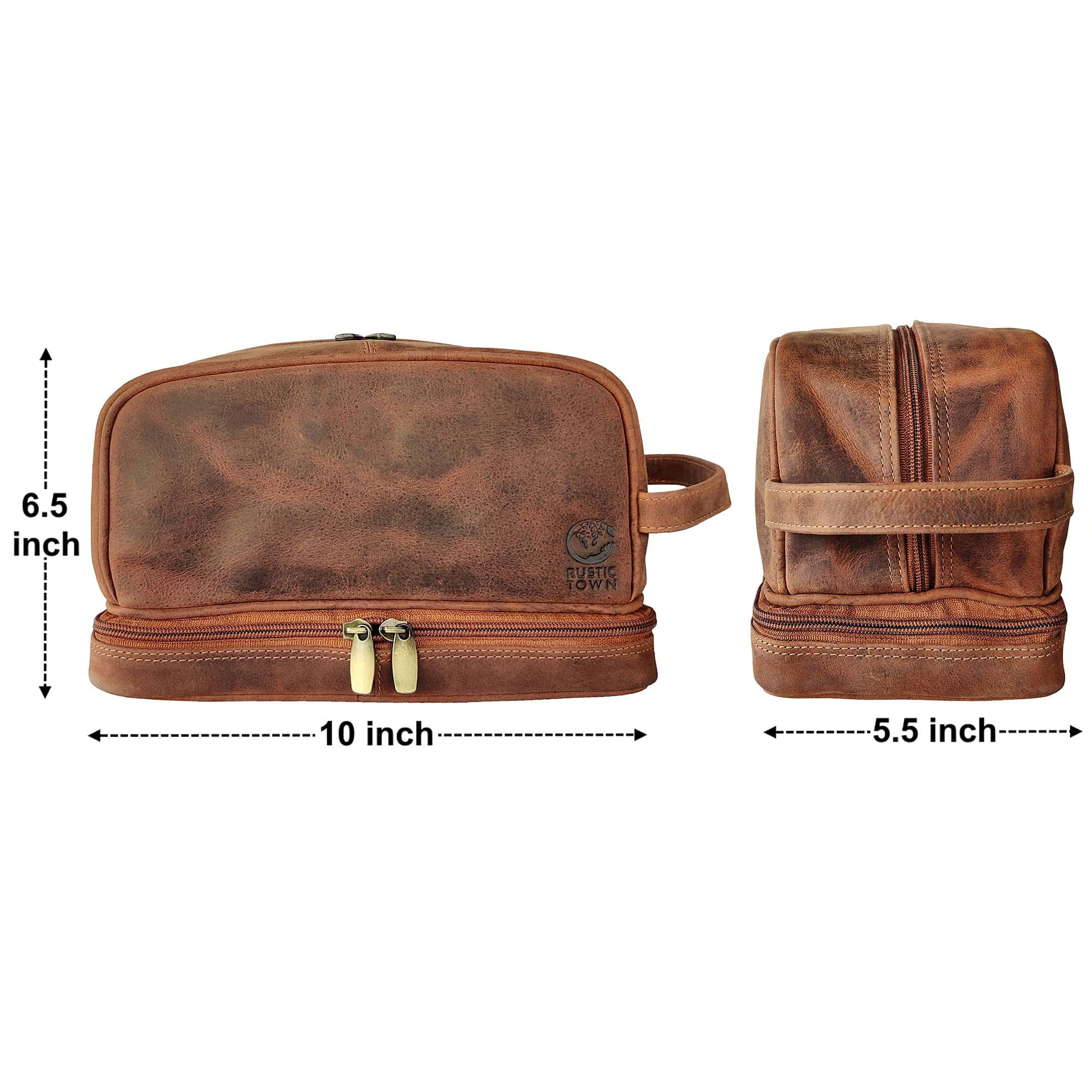 Bolso de viaje de cuero genuino para cosméticos - - Imagen 4