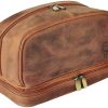 Bolso de viaje de cuero genuino para cosméticos -