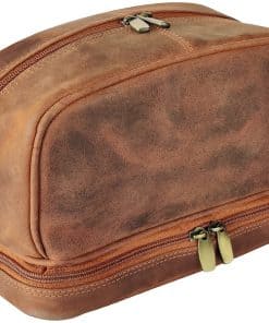 Bolso de viaje de cuero genuino para cosméticos -