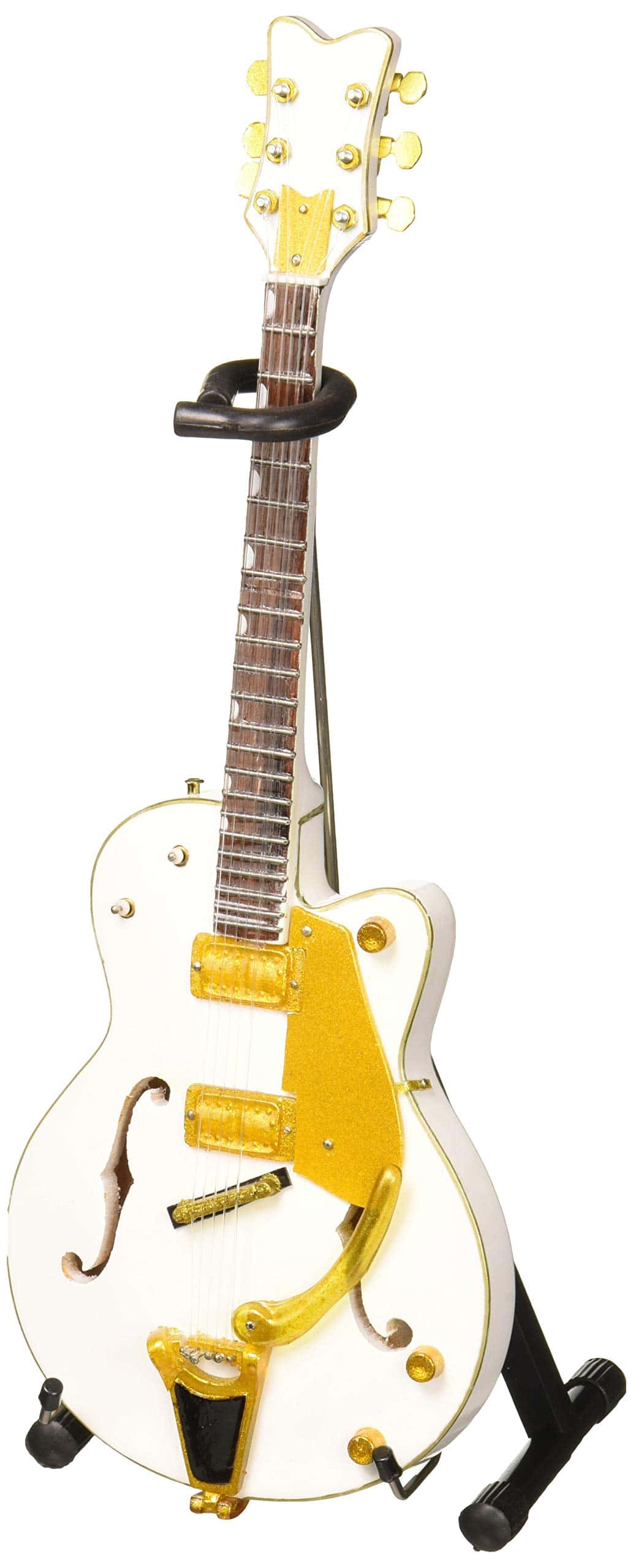 Mini Guitarra Hollow Body Blanca Brian Setzer de AXE HEAVEN - Imagen 3