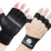 Guantes de Levantamiento de Pesas Fit -Negro
