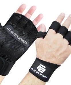 Guantes de Levantamiento de Pesas Fit -Negro