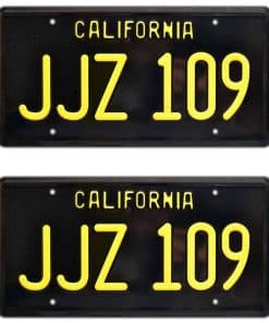 Placas de Metal JJZ 109 Bullitt | '68 Mustang - Negro