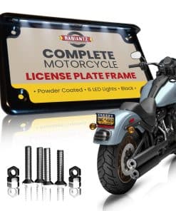 Portaplacas de motocicleta Radiantz con 6 luces LED