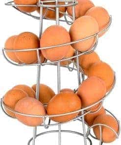 Dispensador de Huevos en Espiral Moderno de -Plata