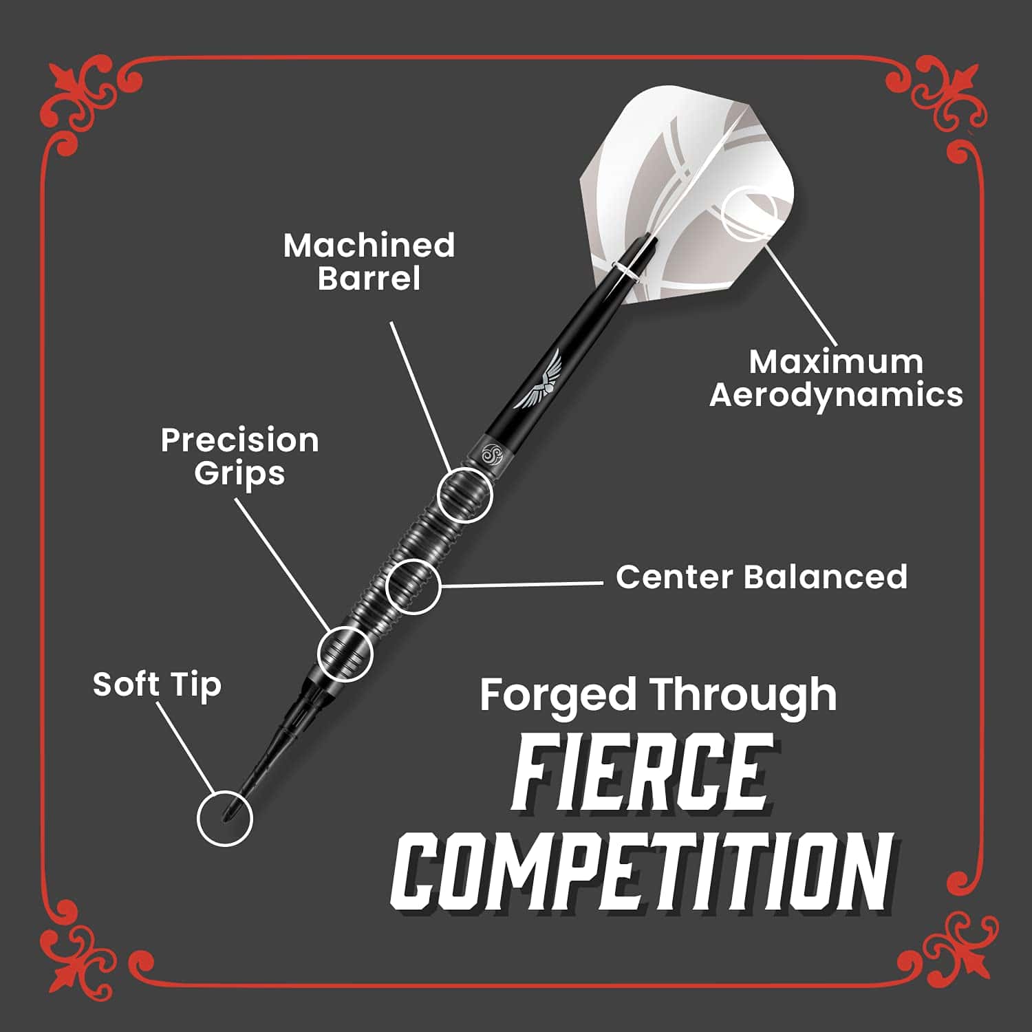 Juego de Dardos Profesionales Shot! Soft Tip, Zen Satori - Imagen 4