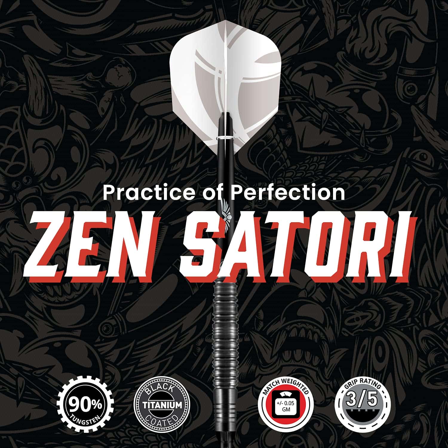 Juego de Dardos Profesionales Shot! Soft Tip, Zen Satori - Imagen 3