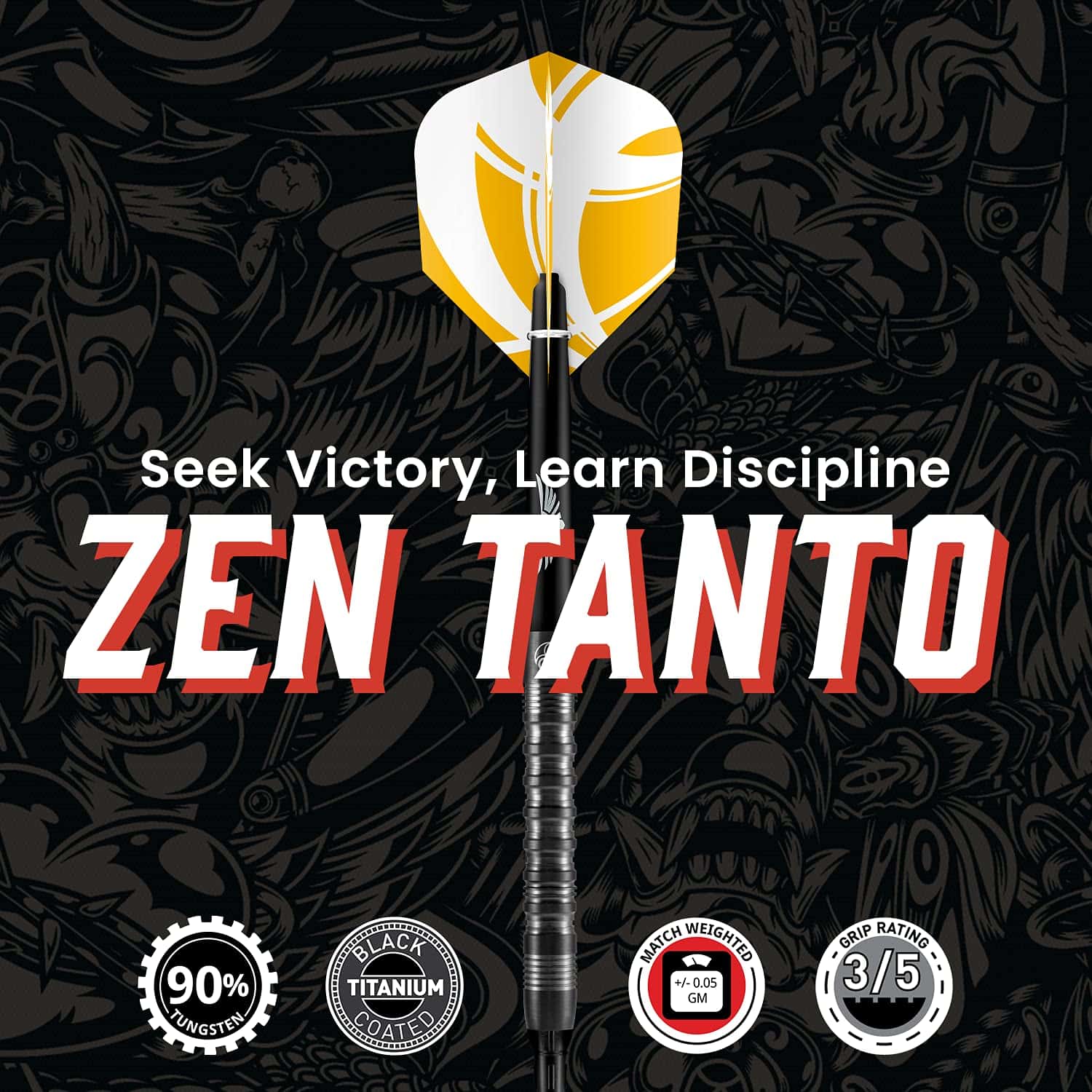 Set de Dardos Suaves Shot! Zen Tanto de Tungsteno 90%, - Imagen 3