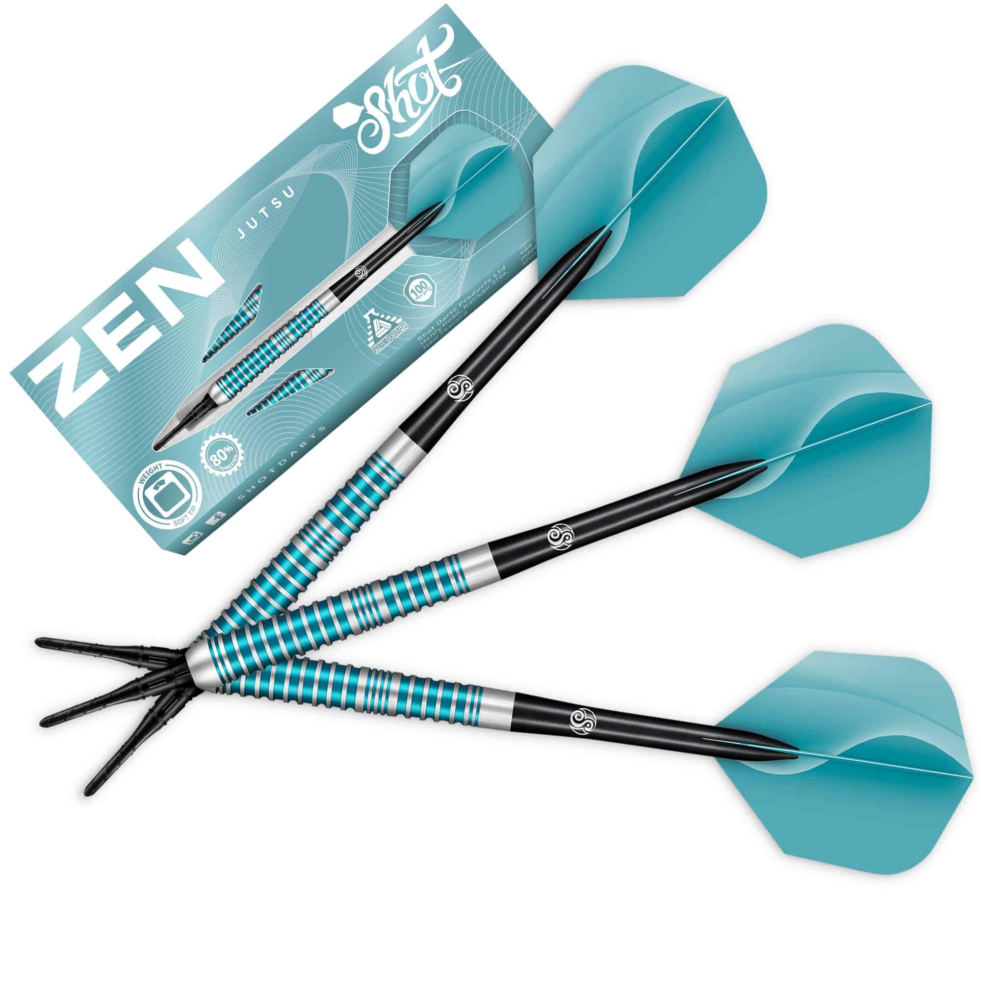 Dardos de Punta Blanda Shot!, Zen Jutsu Tungsteno 80%,