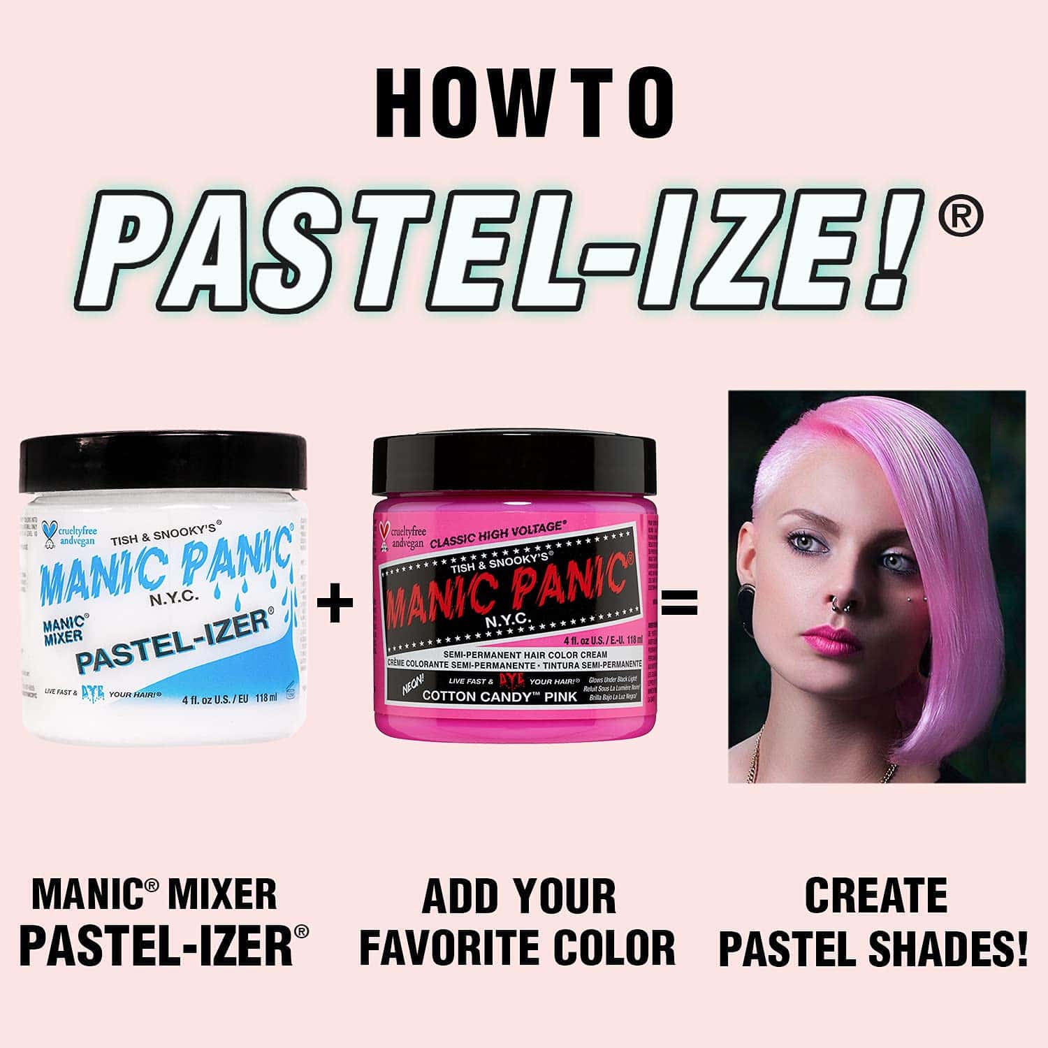 MANIC PANIC Pastelizer Mezclador de Color de Cabello Pastel - Imagen 5