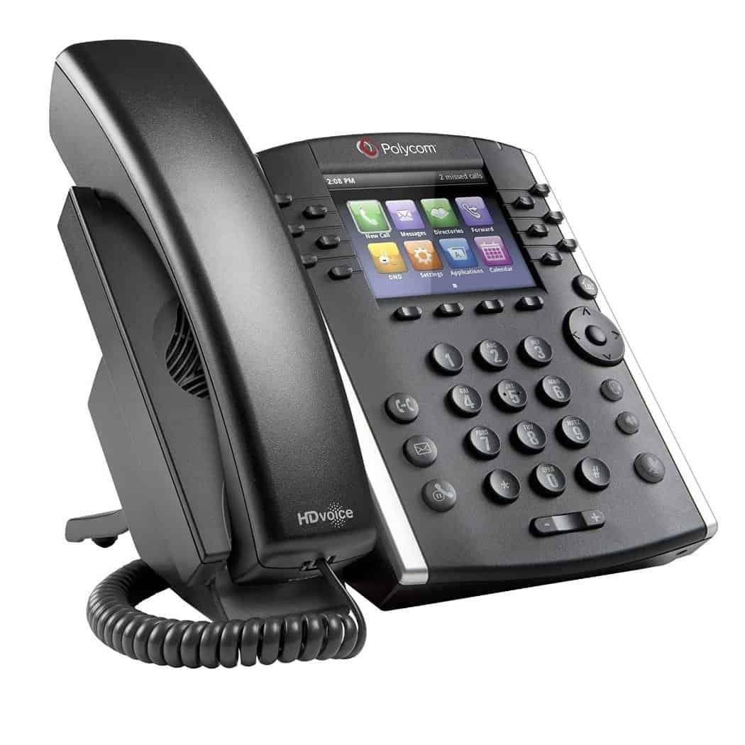Teléfono IP Polycom Inc.-VVX 401 de 12 Líneas con PoE