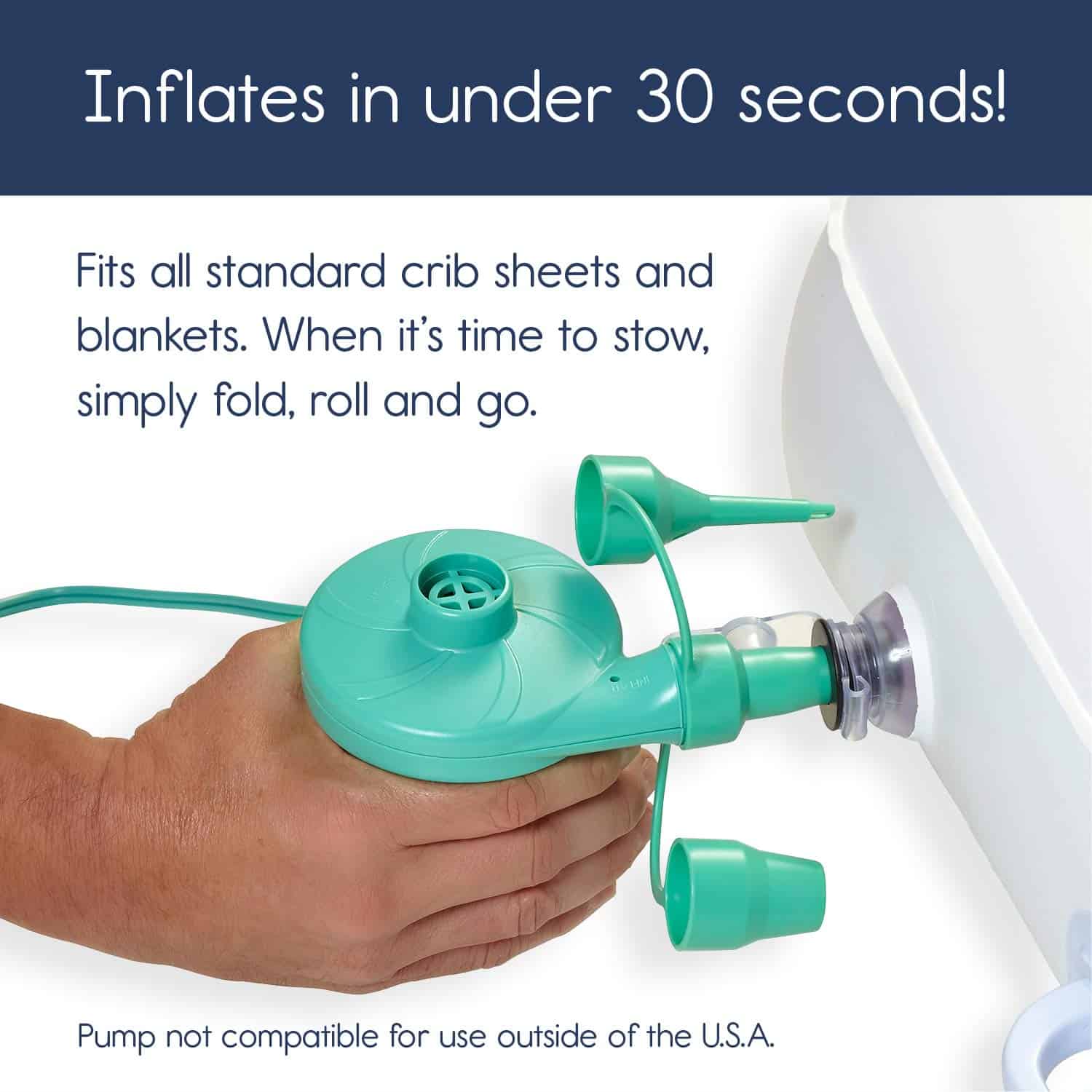 Cama de viaje hinchable para niños hiccapop con parachoques - Imagen 8