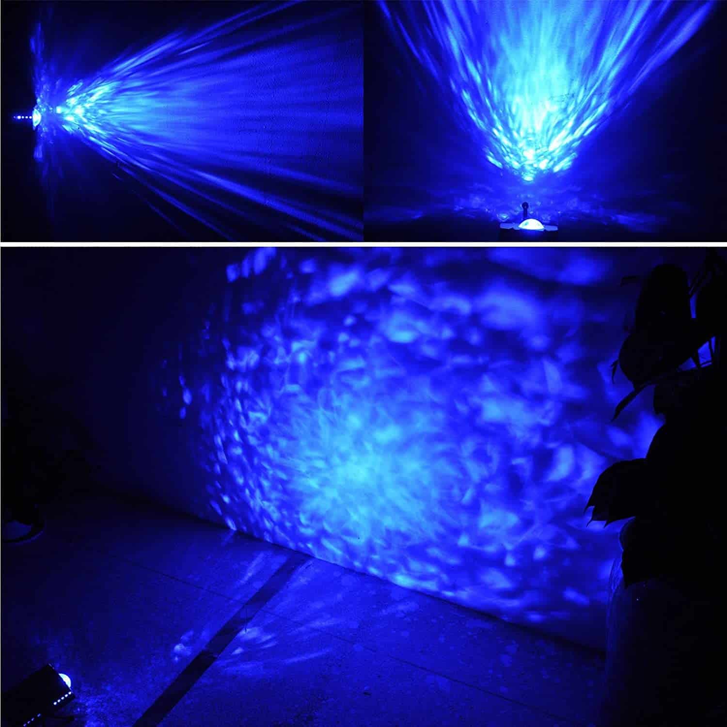 Luz de Escenario LED RGB de Ondas de Agua Navidad Lámpara