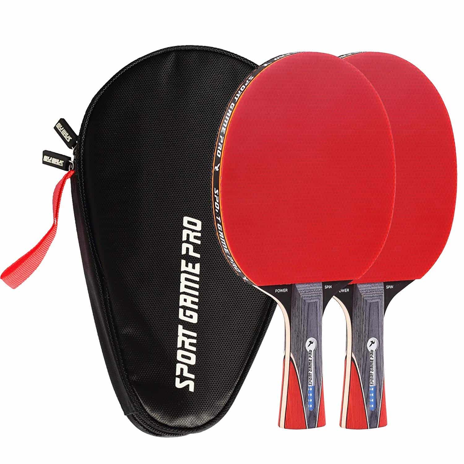 Set de Raquetas de Ping Pong con Spin Mortal + Estuche