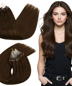 Extensiones de Cabello de Micro-Loop Marrón Chocolate Ugeat