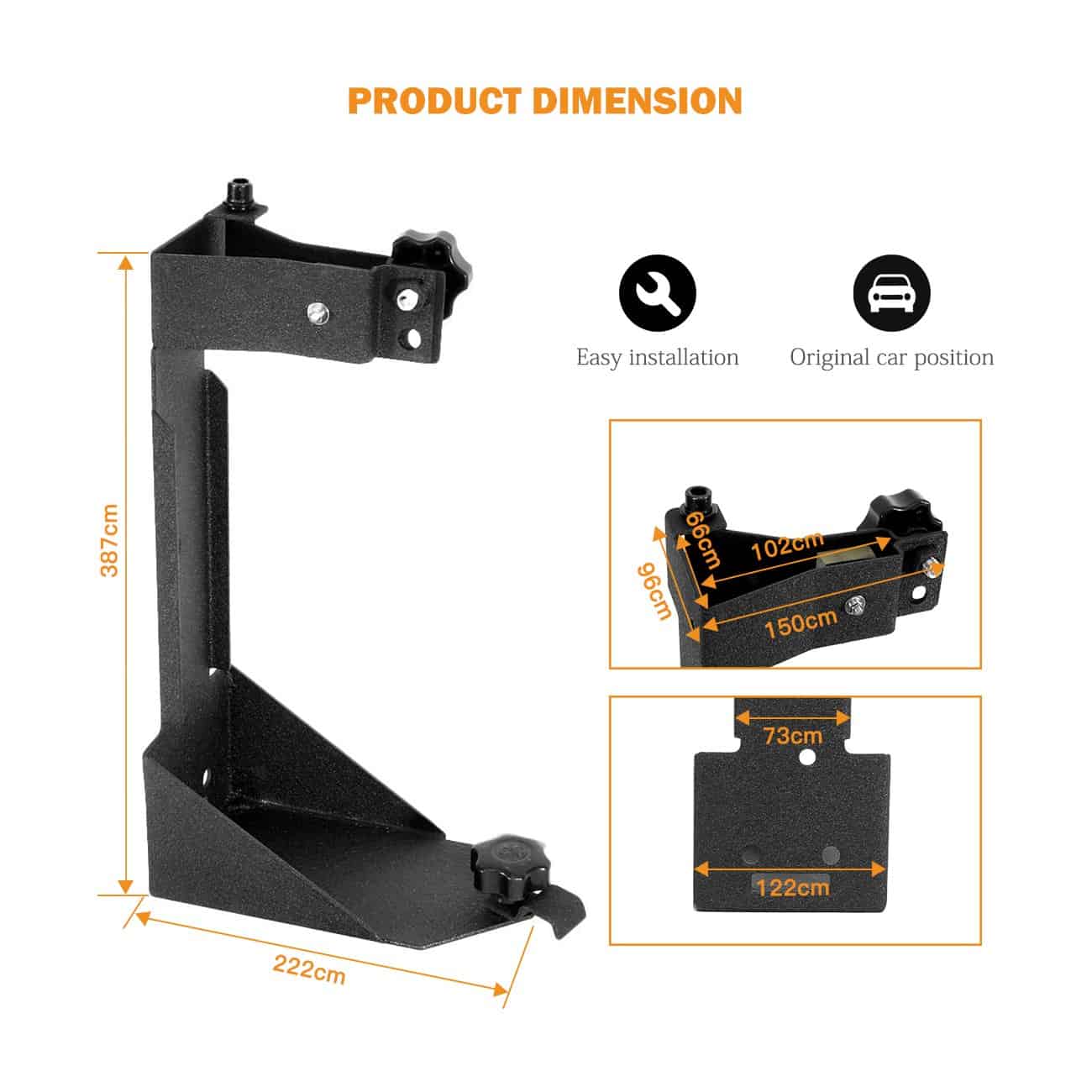 Soporte para gato de alto ascenso AUXMART trasero para - Imagen 3