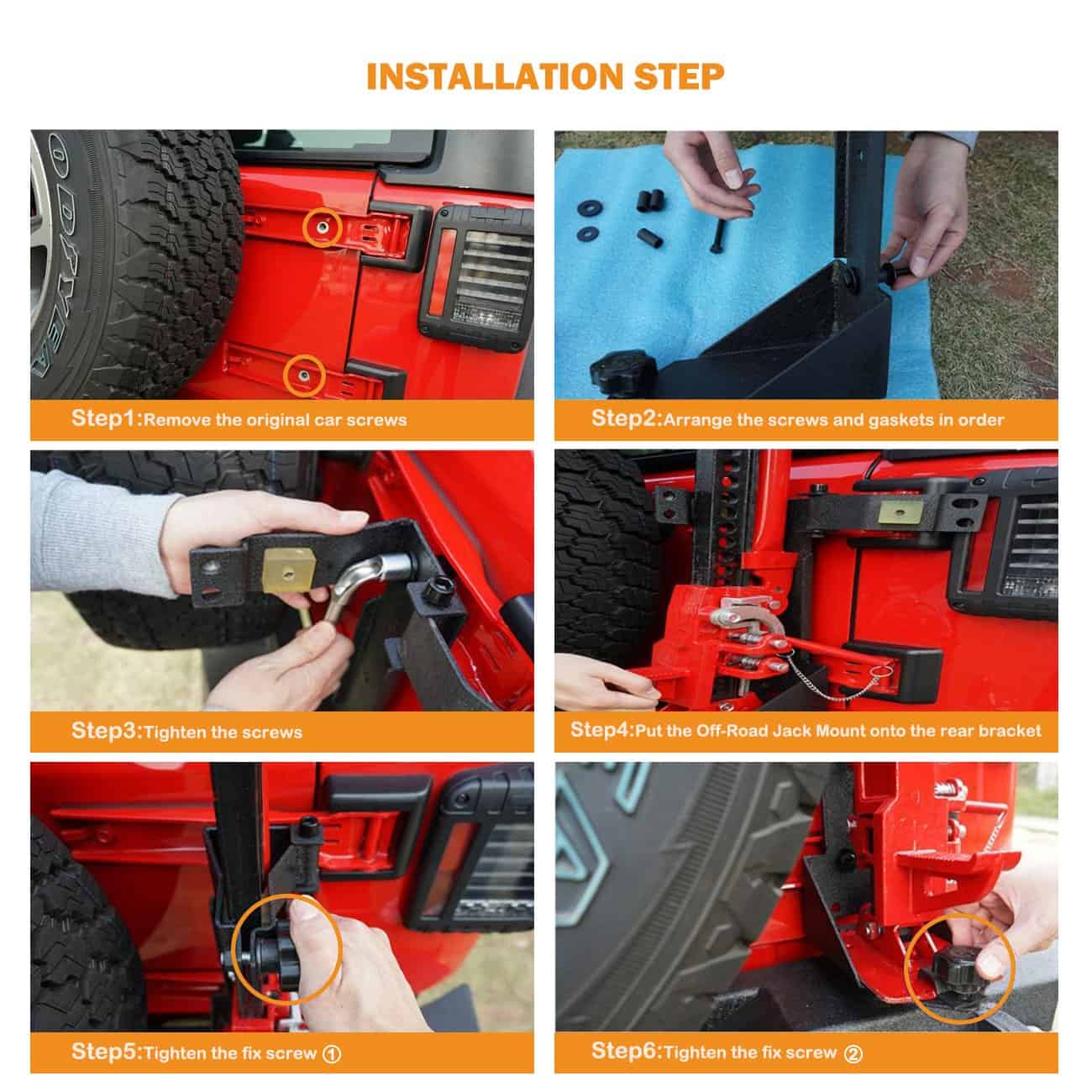 Soporte para gato de alto ascenso AUXMART trasero para - Imagen 5