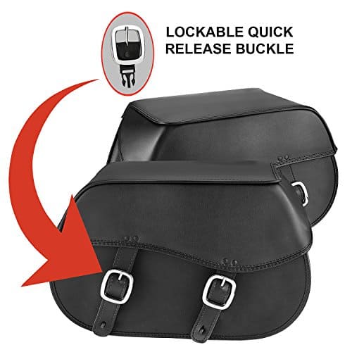 Bolsas de Sillín de Moto de Cuero Extra-Grandes Nomad USA - Imagen 5