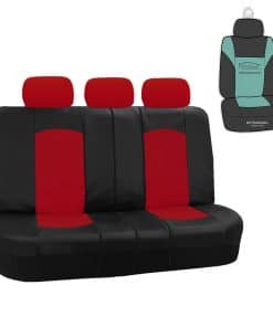 Cubierta de Asiento de Banco Dividido de Cuero Falso de