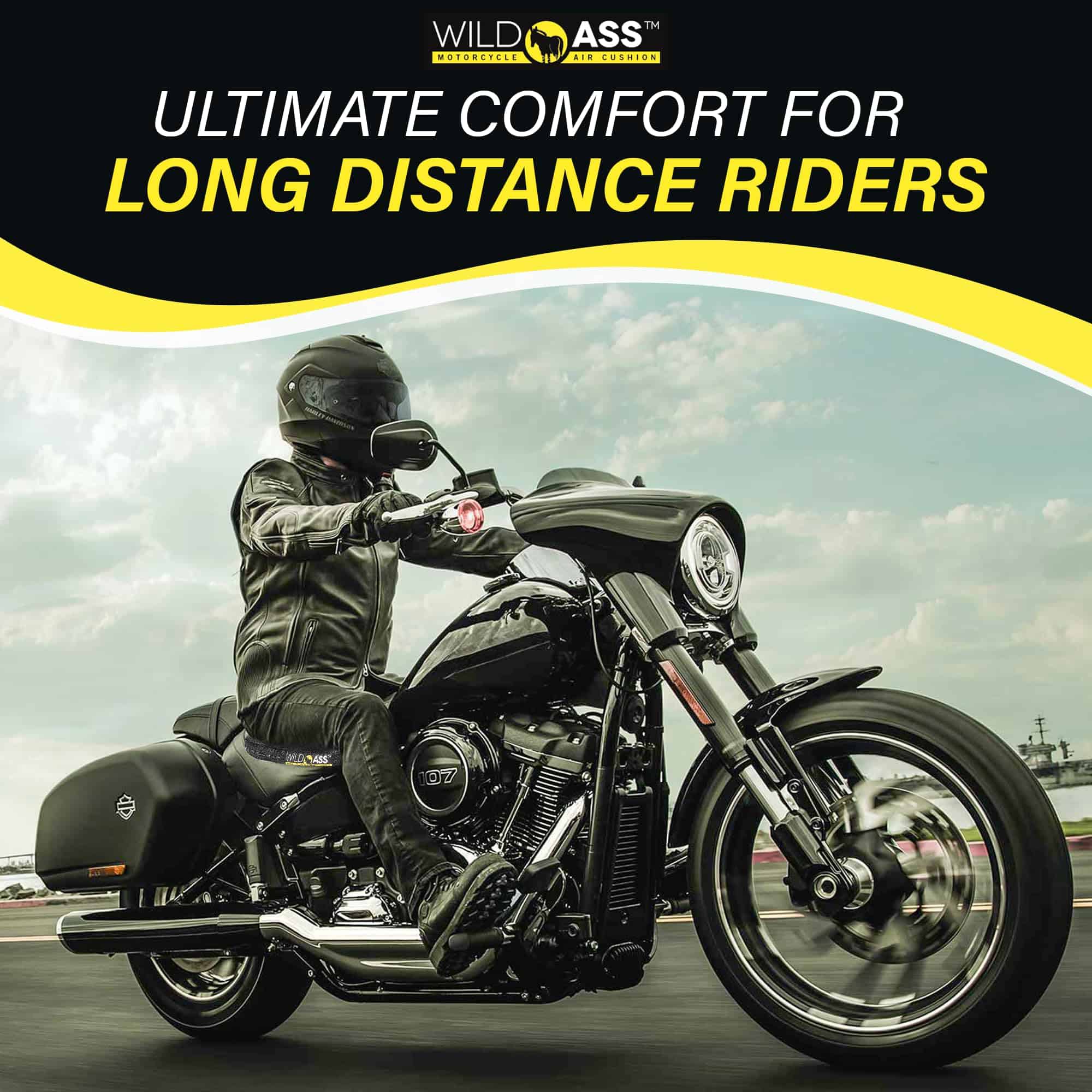 Cojín de asiento de gel para motocicleta Wild Ass - - Imagen 8