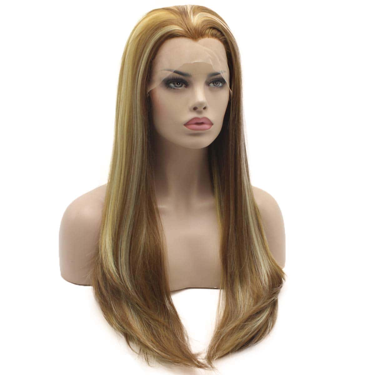 Peluca front Lace Lushy Straight Long de 24 pulgadas, rubio - Imagen 3