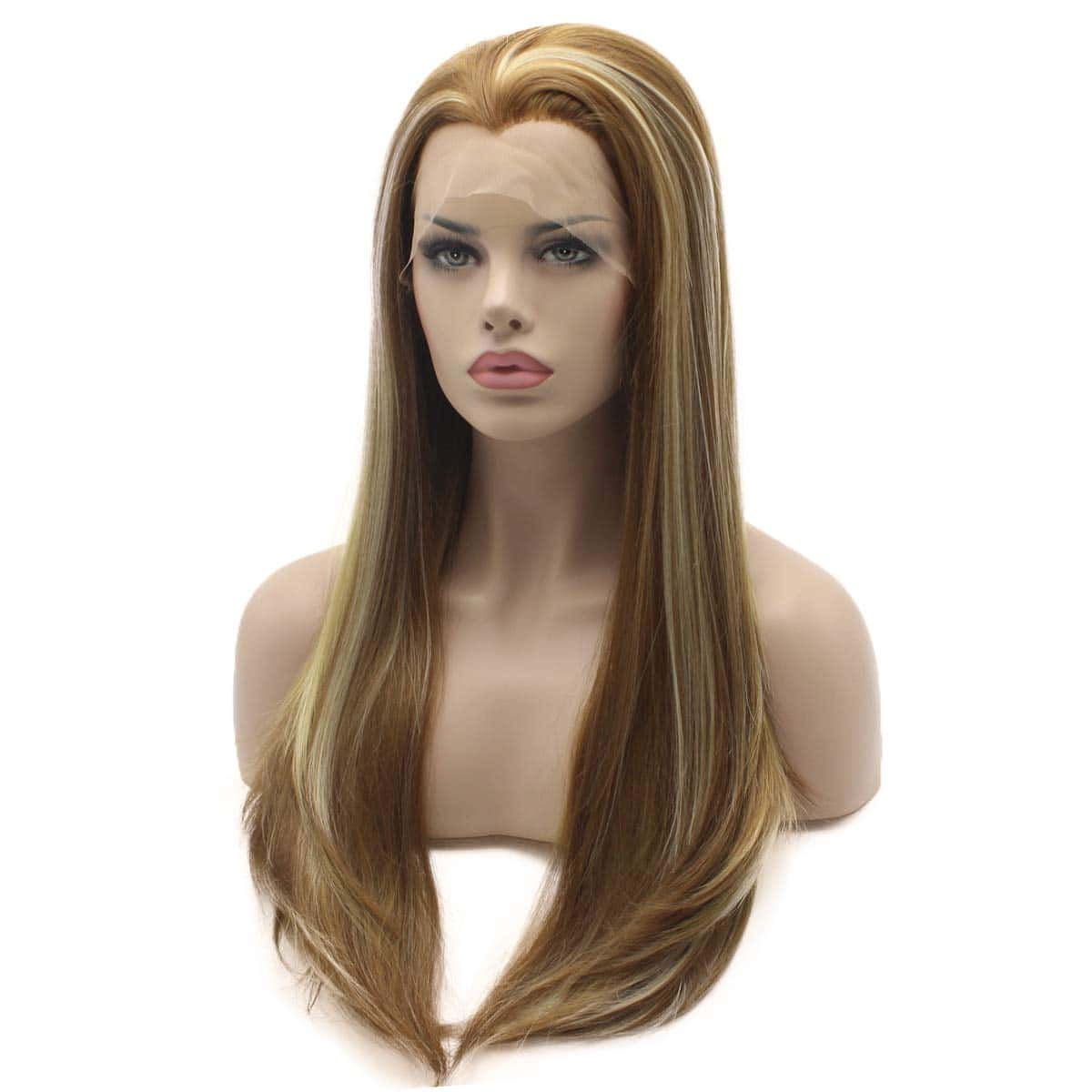 Peluca front Lace Lushy Straight Long de 24 pulgadas, rubio - Imagen 4