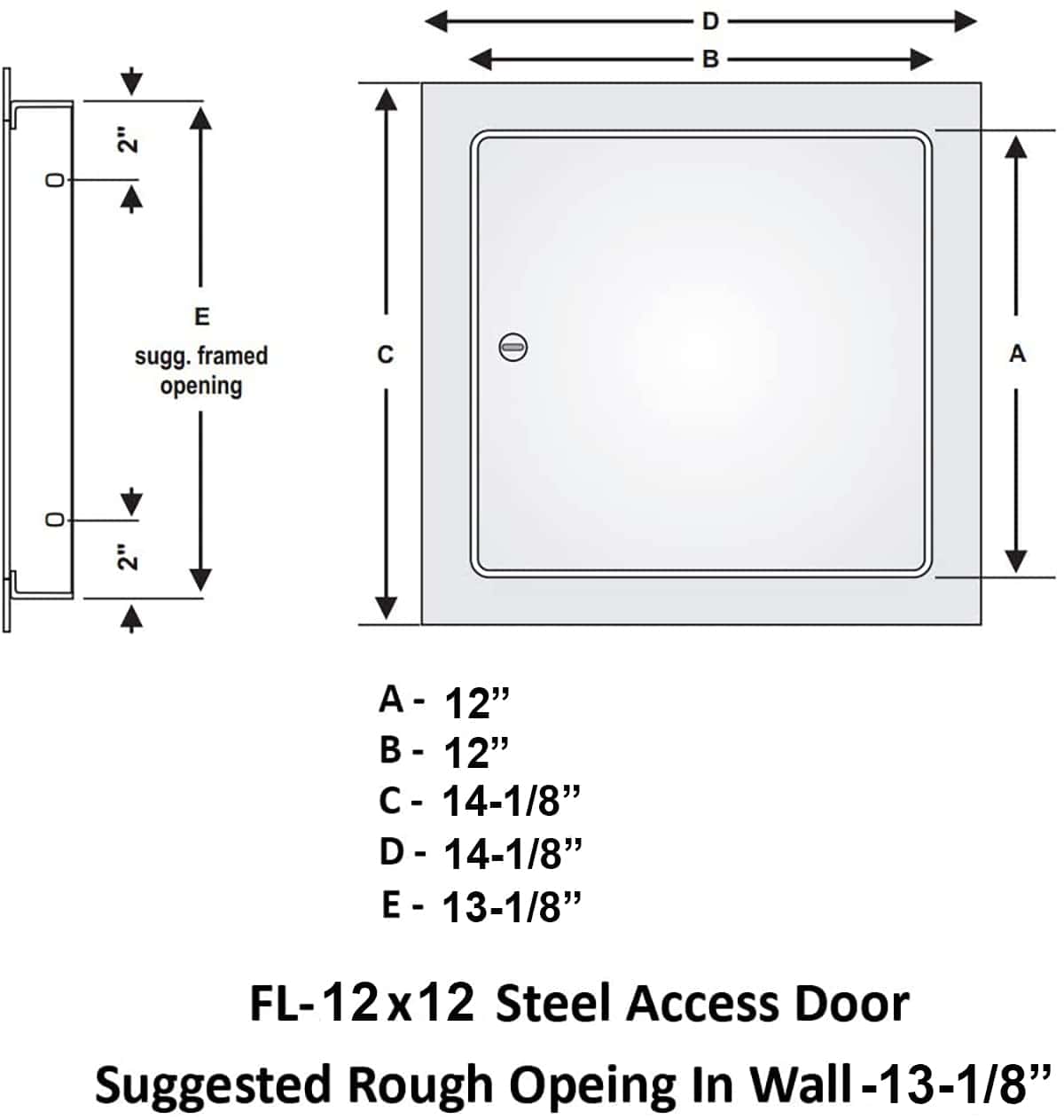 Panel de Acceso de Acero Montaje en Ras 12 x 12 Premier - Imagen 4
