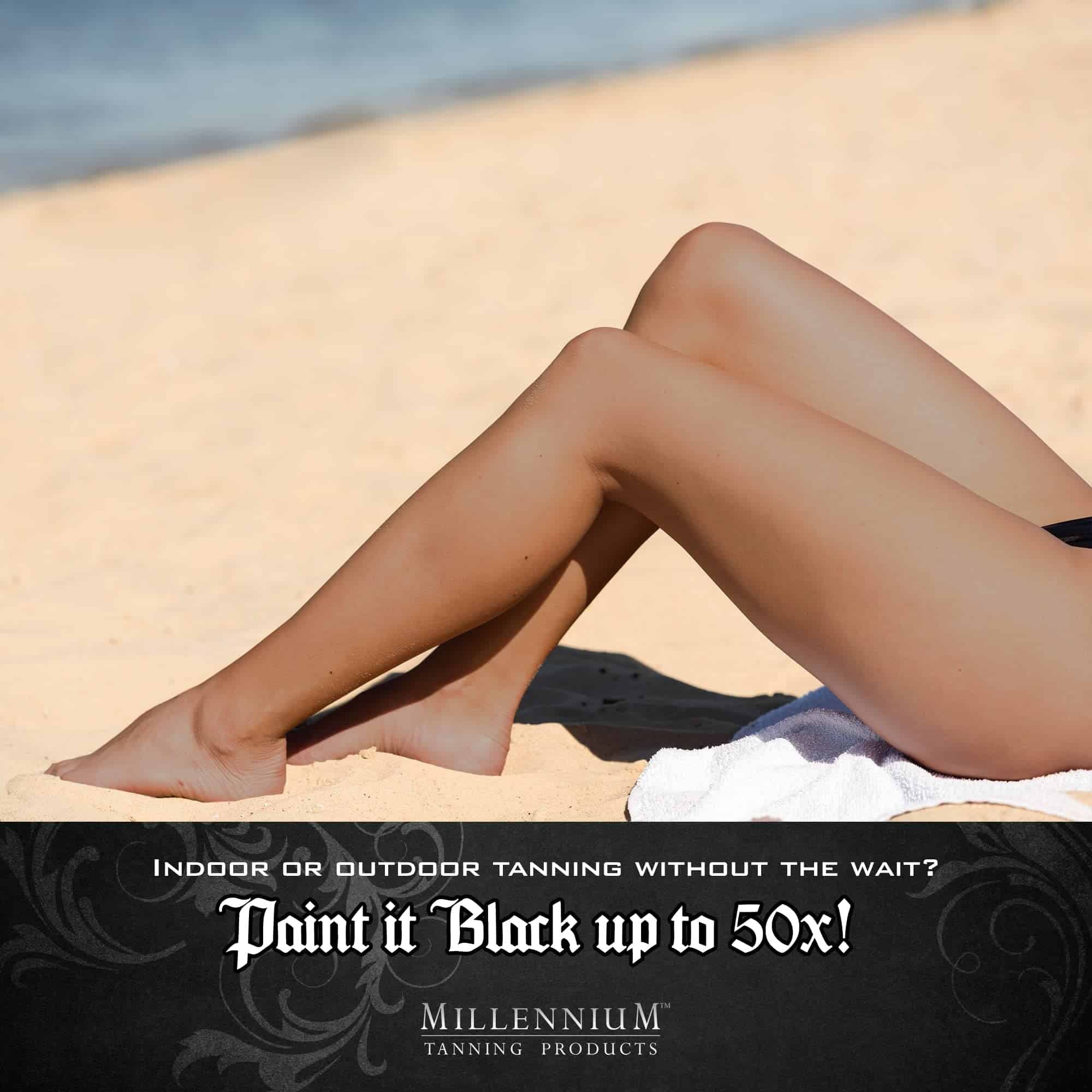 LOTE de 2 Millennium PAINT IT BLACK 50X Bronceador Interior - Imagen 6