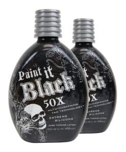LOTE de 2 Millennium PAINT IT BLACK 50X Bronceador Interior