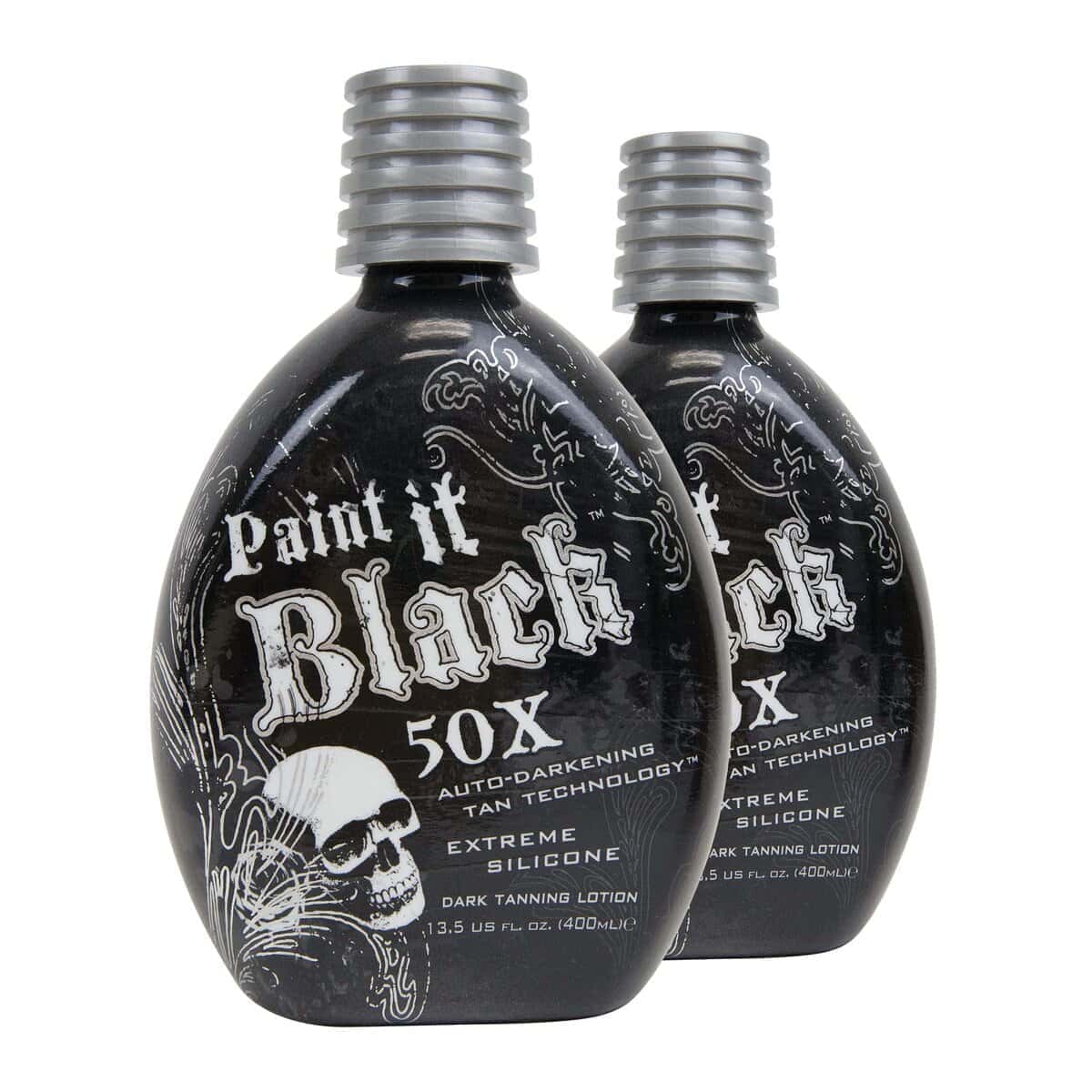 LOTE de 2 Millennium PAINT IT BLACK 50X Bronceador Interior