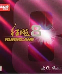 Hoja de goma de tenis de mesa DHS Hurricane 8 Mid (Negro,