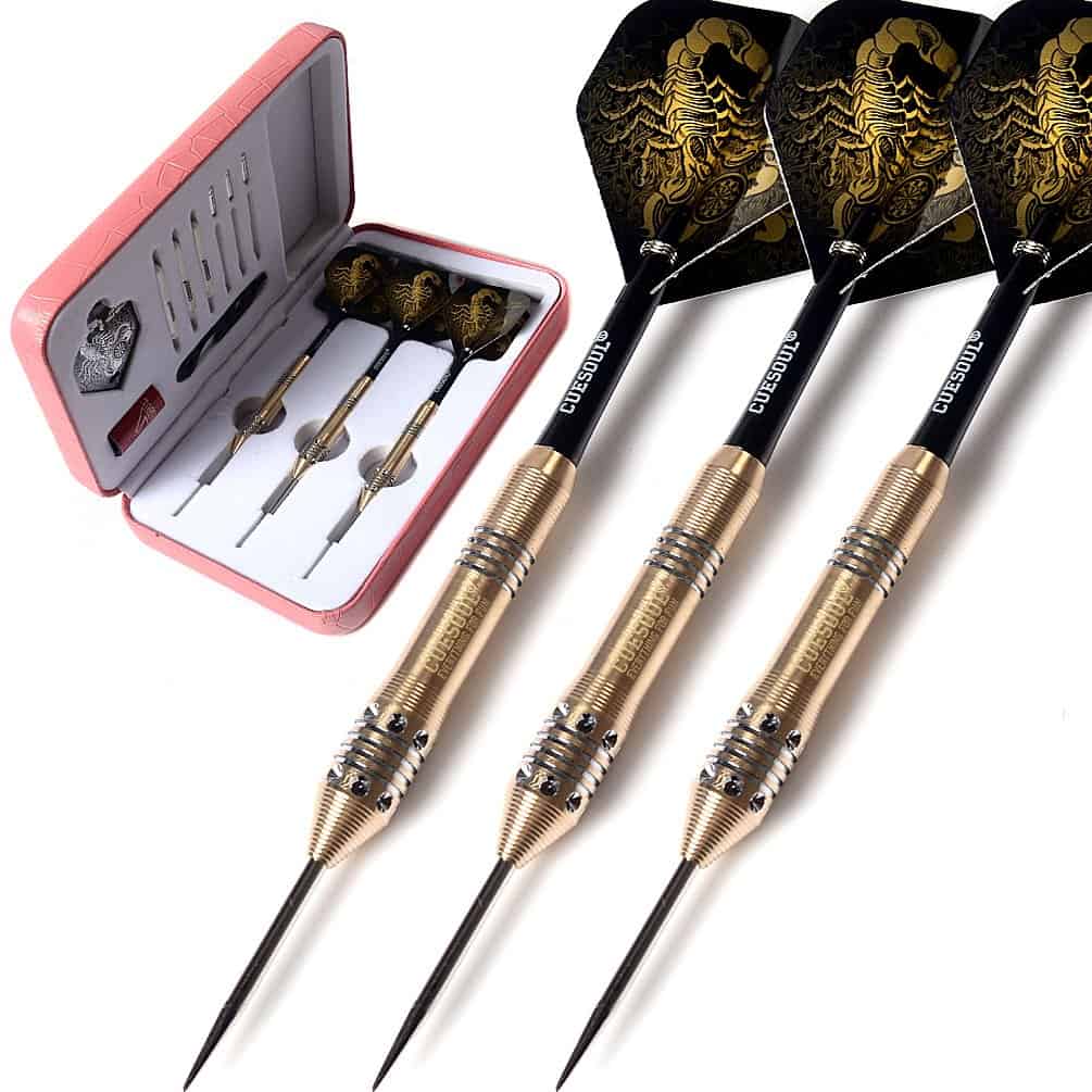 Set de dardos CUESOUL de 24 gramos con punta de acero y