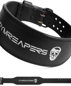 Cinturón de levantamiento de pesas de cuero -Negro