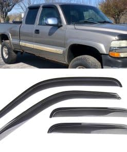 Viseras de ventana tintadas para sol y lluvia, protector de