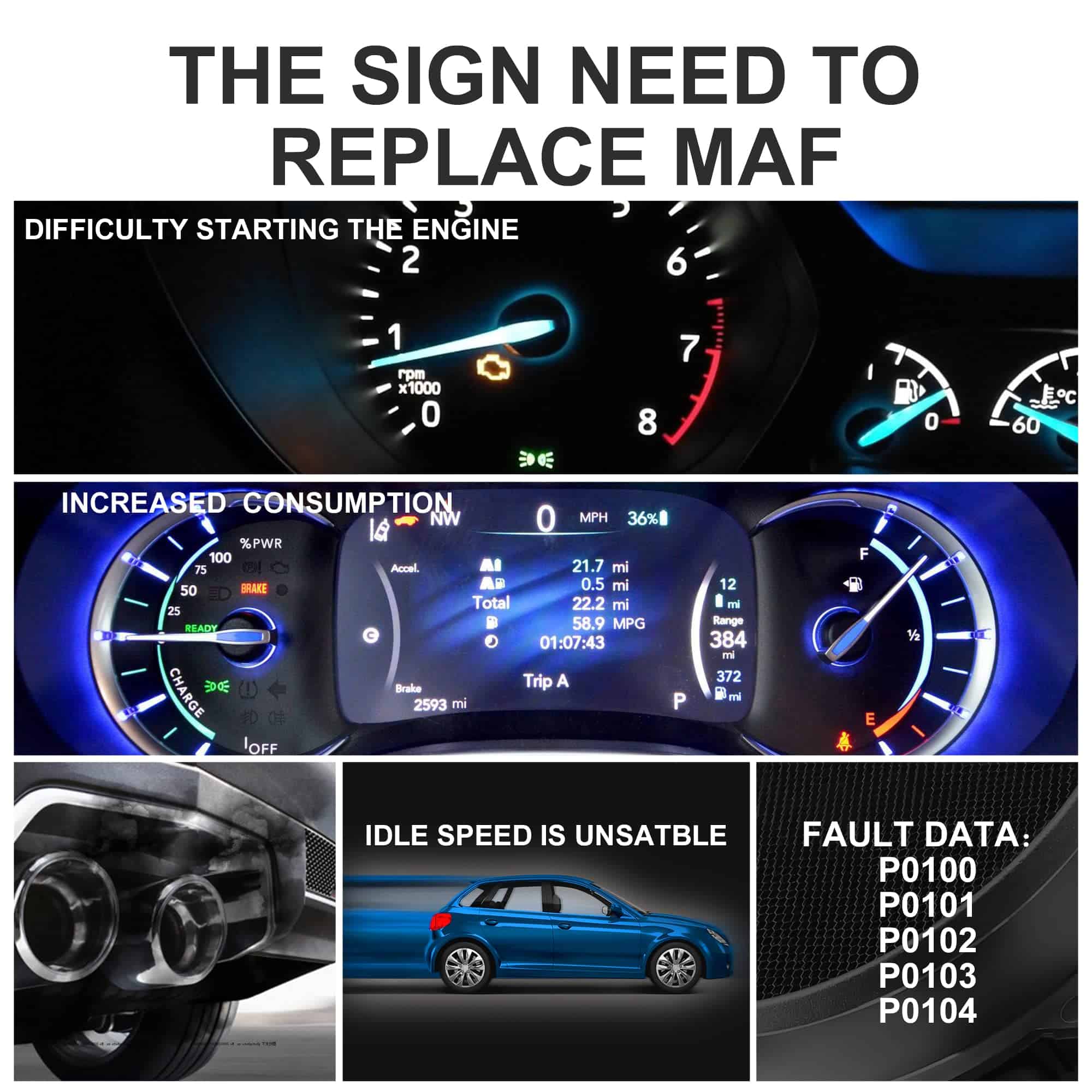 Sensor de flujo de aire de masa MOSTPLUS MAF compatible con - Imagen 6