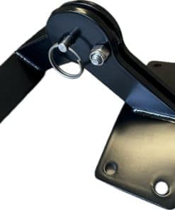 Bisagra de tapa en negro con recubrimiento en polvo para