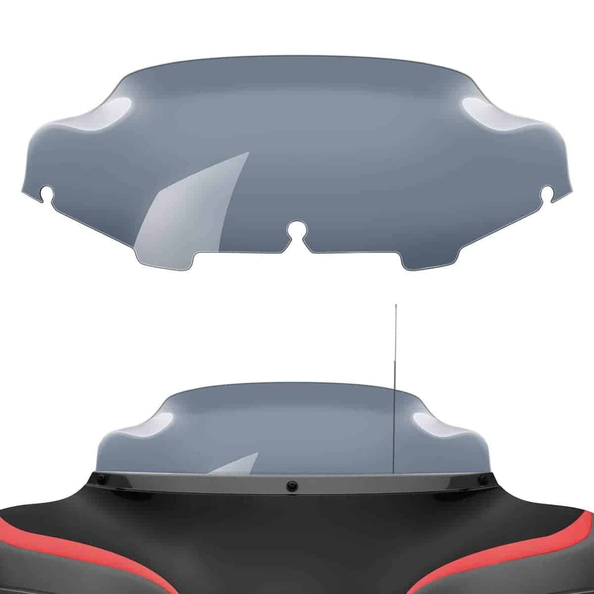 Amazicha Parabrisas Ahumado de 6" Compatible con Harley