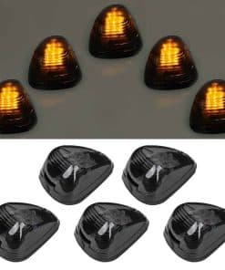 Guoord 5pcs Lente Ahumada Con Luces LED Ámbar para Luces