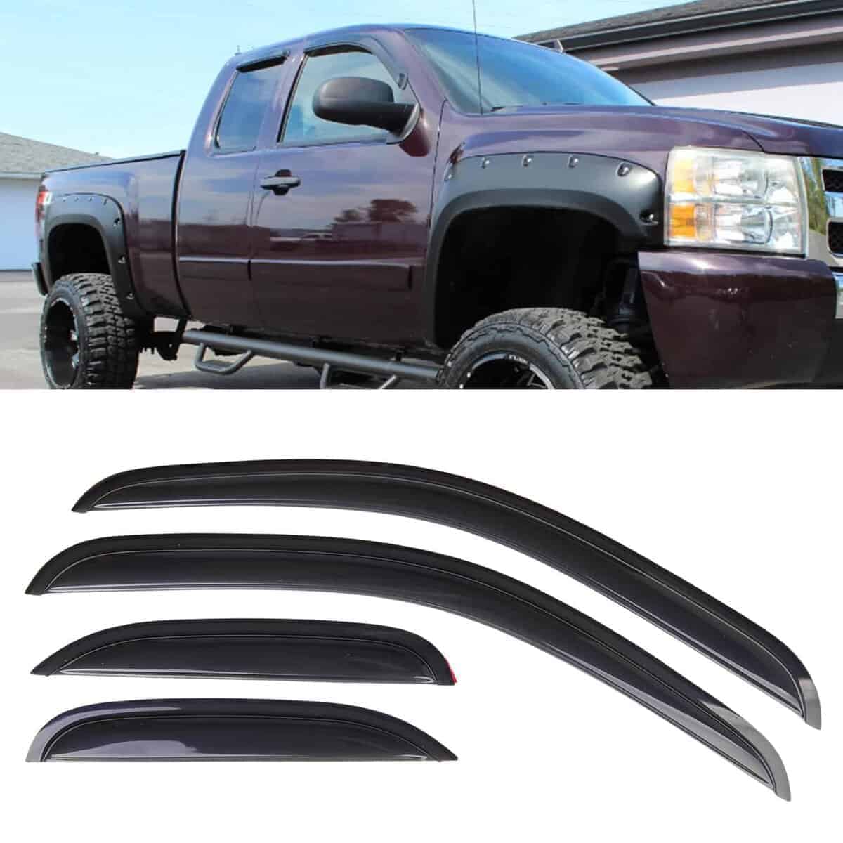 Deflectores de humo para ventanas para Chevy Silverado