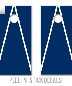 Calcomanías de tablero de cornhole blanco y azul marino de